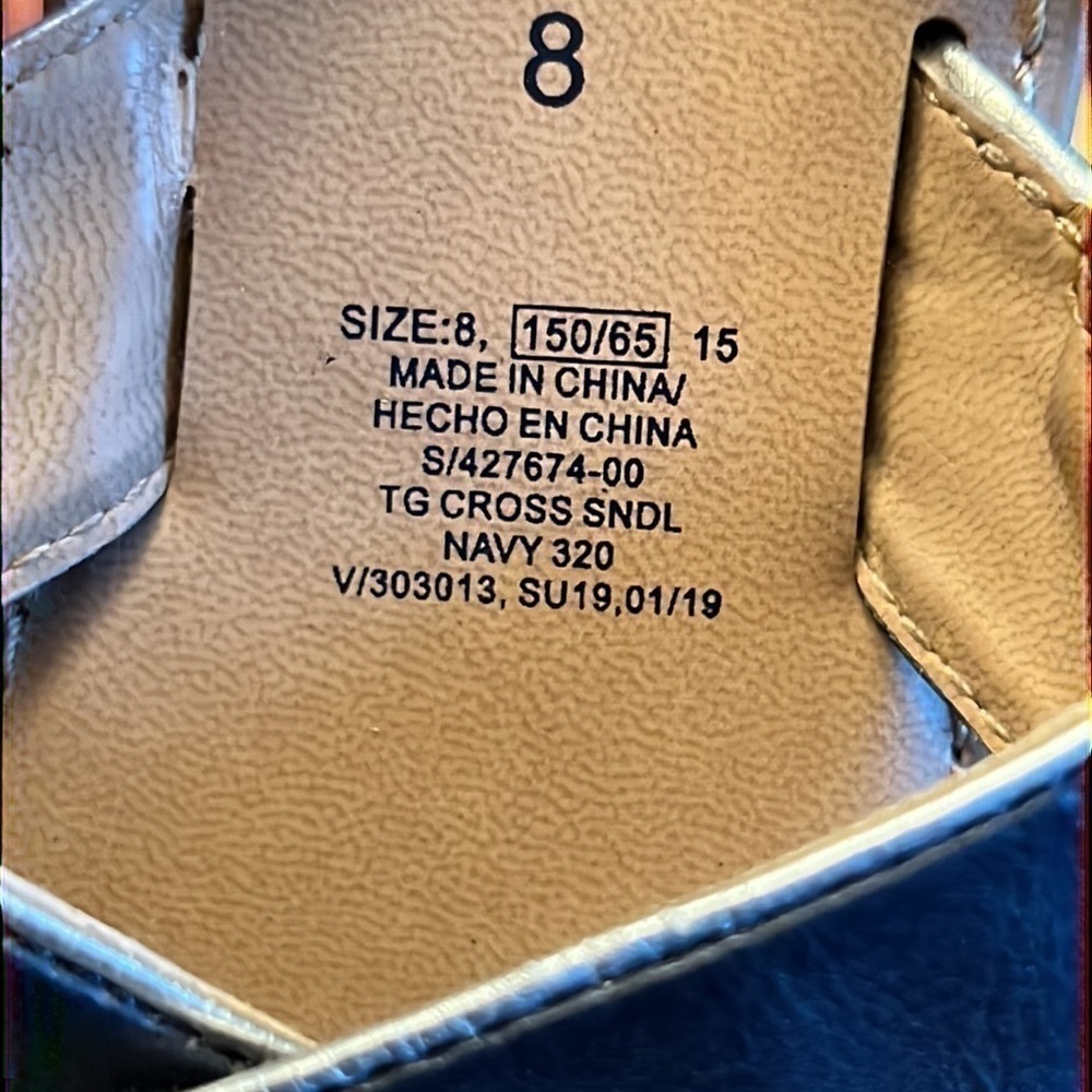Baby gap, TG CROSS SANDAL
NAVY  BLUE 320 size 8 - Picture 6 of 6